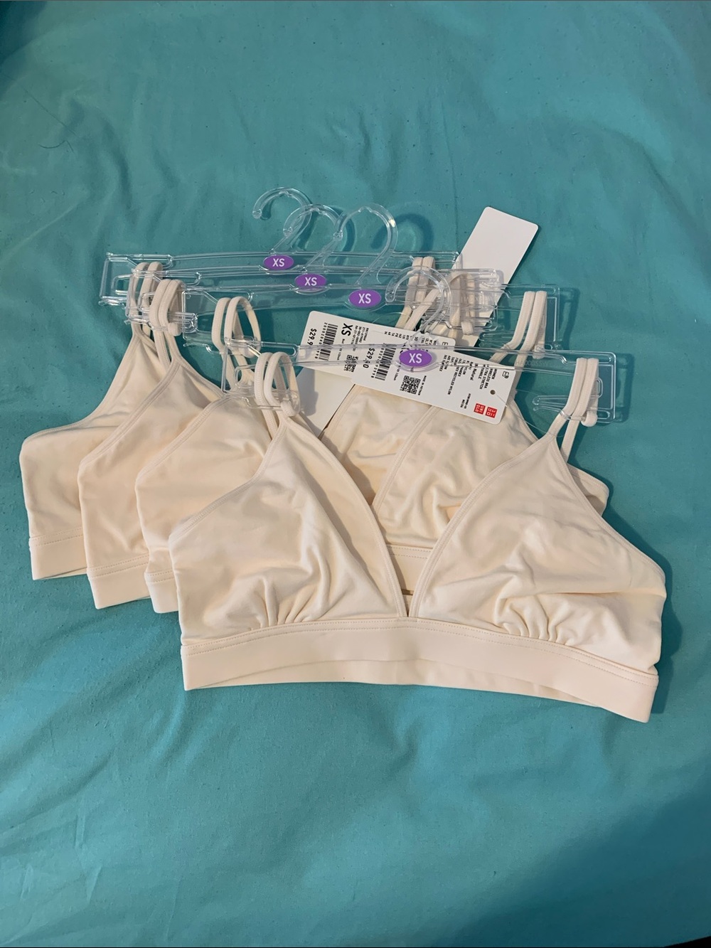 Four Uniqlo Soft Beige Bralette - XS